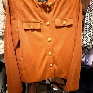 41 Hawthorn Burnt Orange Blazer with Gold Buttons